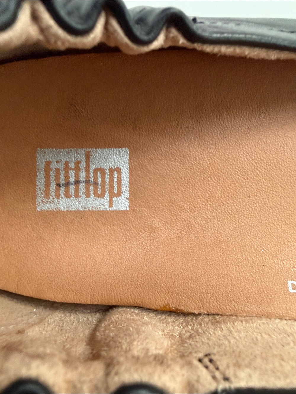 FitFlop Shoes Wm 8 Black Leather Ballet Flats Slip On Comfort Allegro - Picture 11 of 13